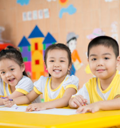 preschoolers showing their genuine smile